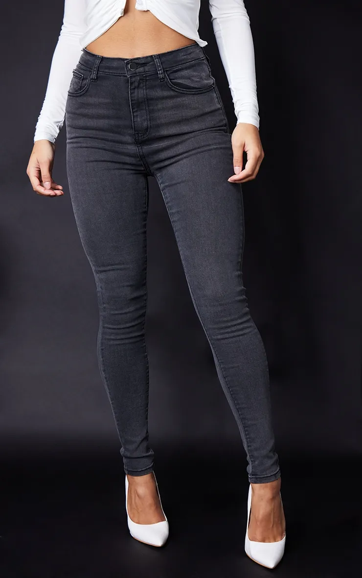 PRETTYLITTLETHING L30 Washed Black 5 Pocket Skinny Jeans sold by Pretty Little Thing product image thumbnail 2