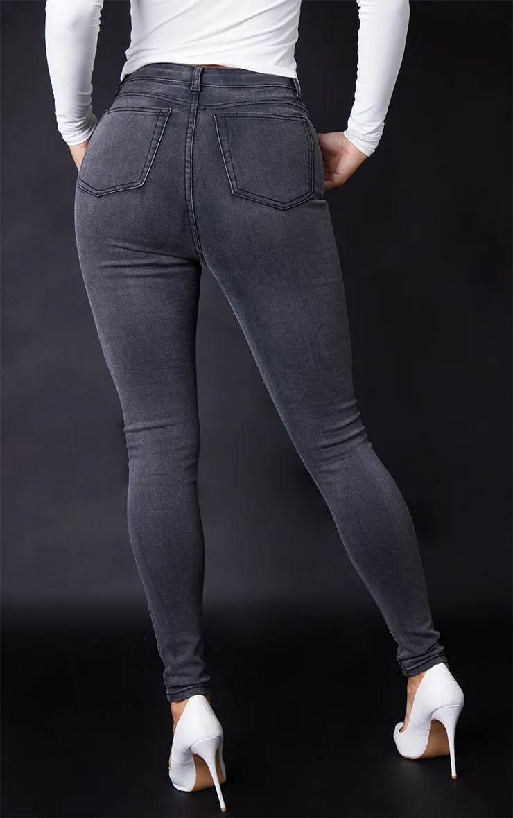 PRETTYLITTLETHING L30 Washed Black 5 Pocket Skinny Jeans sold by Pretty Little Thing product image thumbnail 3