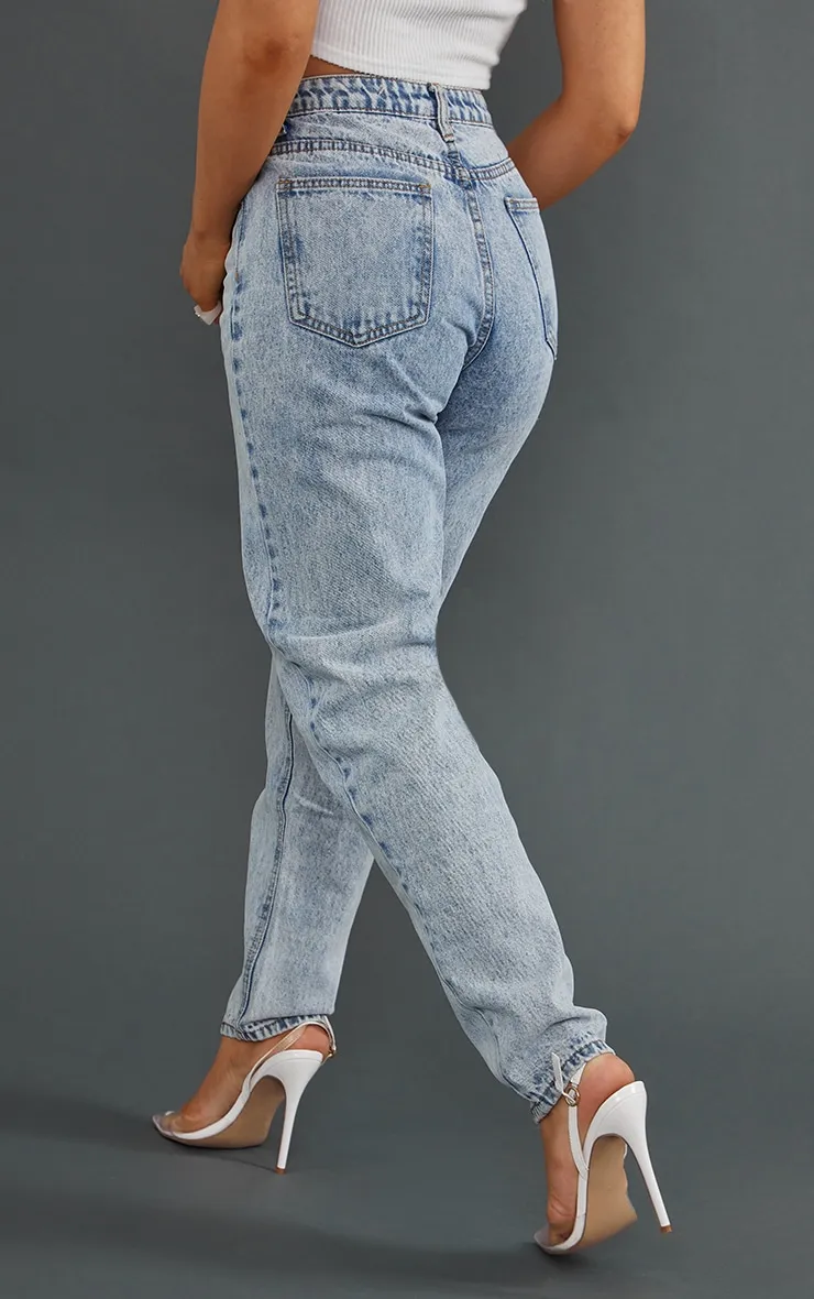 PRETTYLITTLETHING Acid Blue Mom Jeans sold by Pretty Little Thing product image thumbnail 3