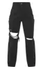 PRETTYLITTLETHING Washed Black Knee Rip Boyfriend Jeans sold by Pretty Little Thing