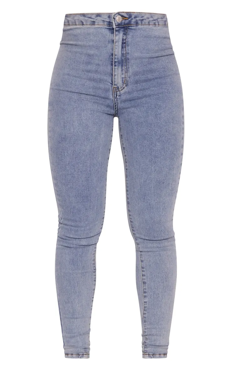 PRETTYLITTLETHING Vintage Wash Disco Skinny Jeans sold by Pretty Little Thing product image thumbnail 5