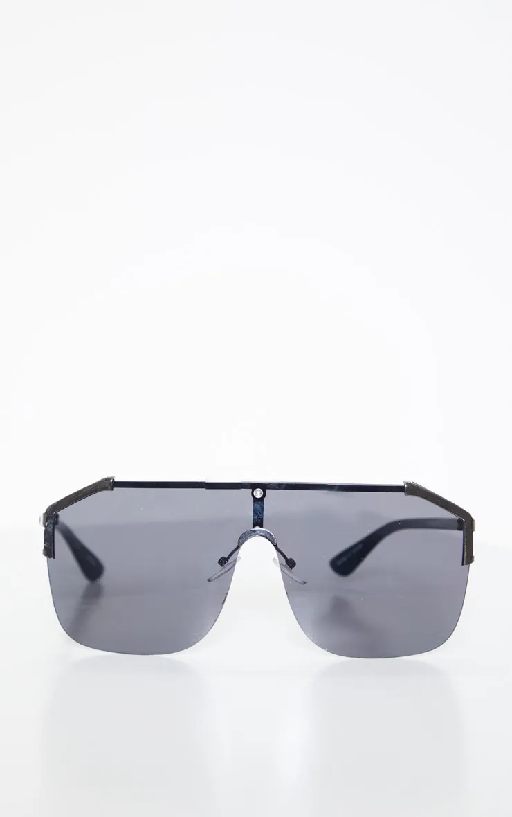Black Oversized Tinted Sunglasses sold by Pretty Little Thing product image thumbnail 2