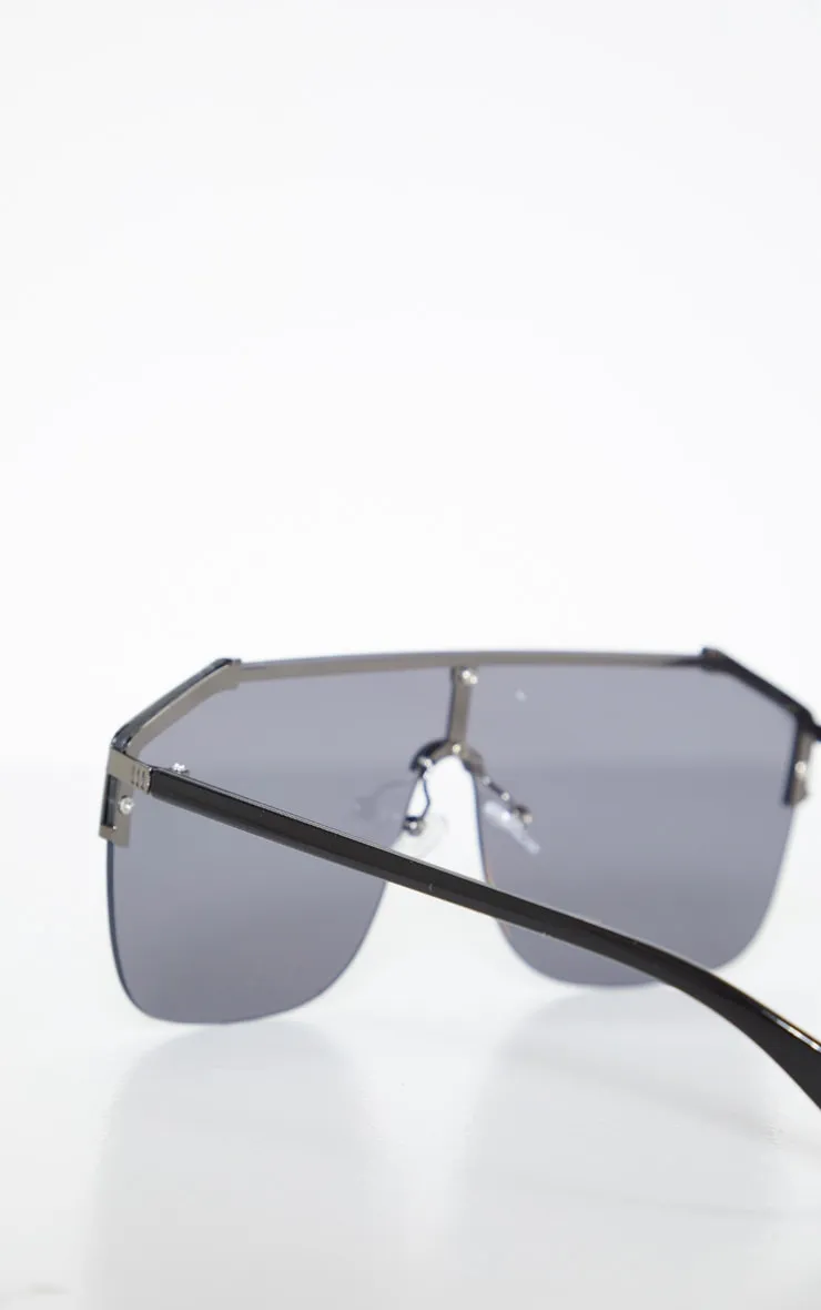 Black Oversized Tinted Sunglasses sold by Pretty Little Thing product image thumbnail 4
