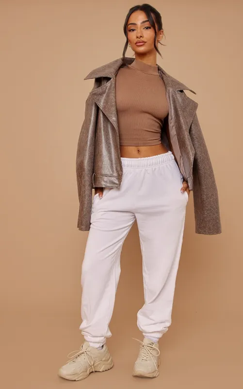Petite White Casual Joggers sold by Pretty Little Thing