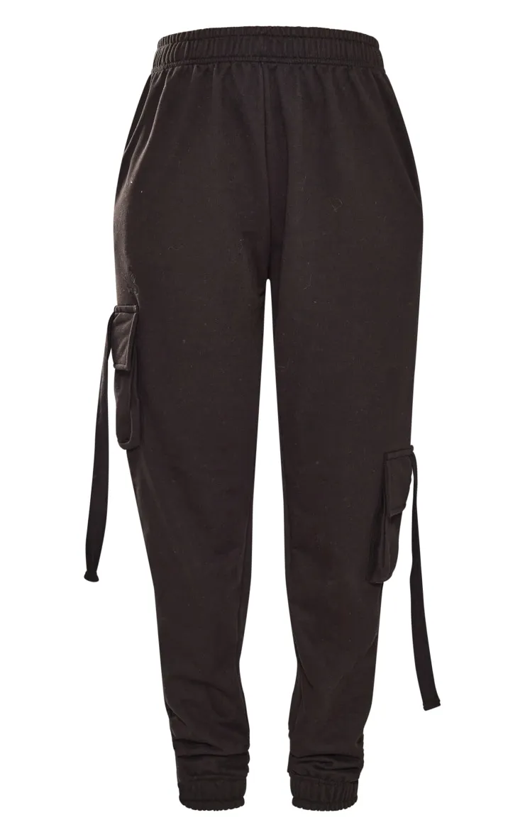 Tall Black Cargo Detail Casual Joggers sold by Pretty Little Thing product image thumbnail 5