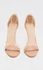 Dark Nude Clover Strap Heeled Sandal sold by Pretty Little Thing