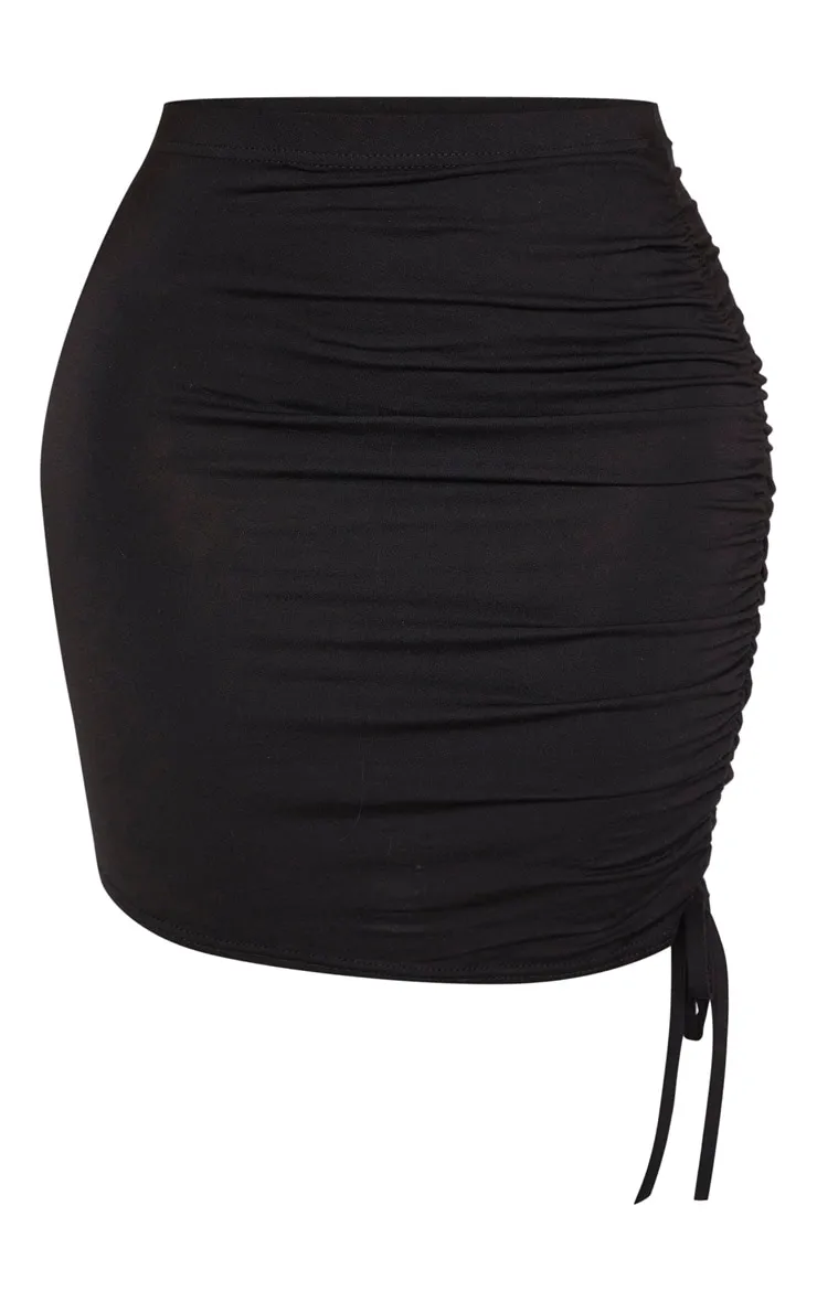 Shape Black Jersey Ruched Side Bodycon Skirt sold by Pretty Little Thing product image thumbnail 3