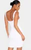 White Slinky Ruched Sleeveless Bodycon Dress sold by Pretty Little Thing
