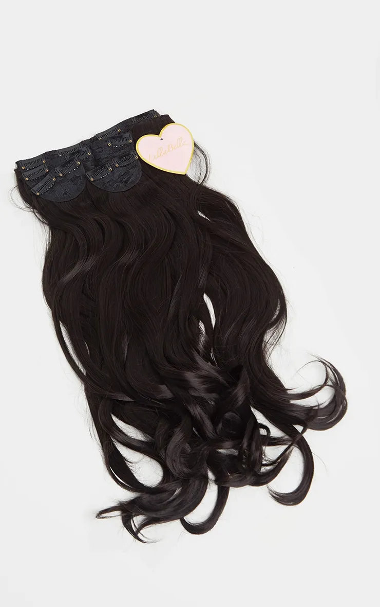 LullaBellz 22" 5 Piece Blow Dry Clip In Hair Extensions Dark Brown sold by Pretty Little Thing product image thumbnail 5