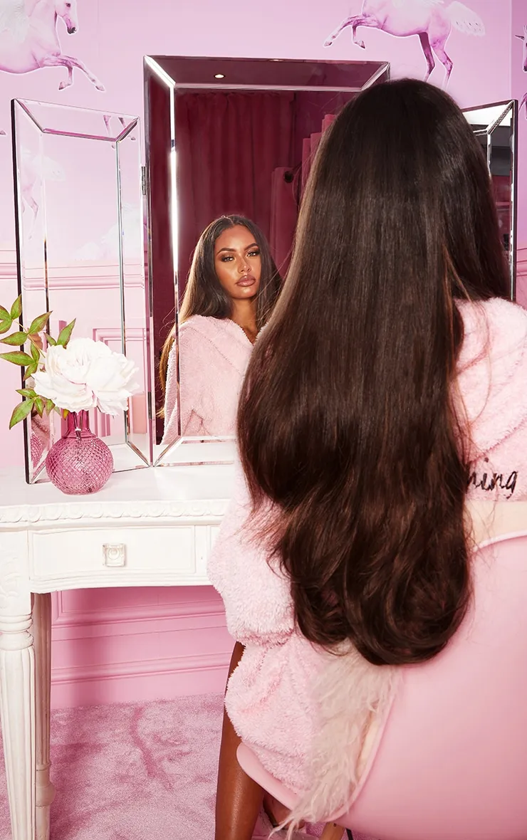 LullaBellz 22" 5 Piece Blow Dry Clip In Hair Extensions Choc Brown sold by Pretty Little Thing