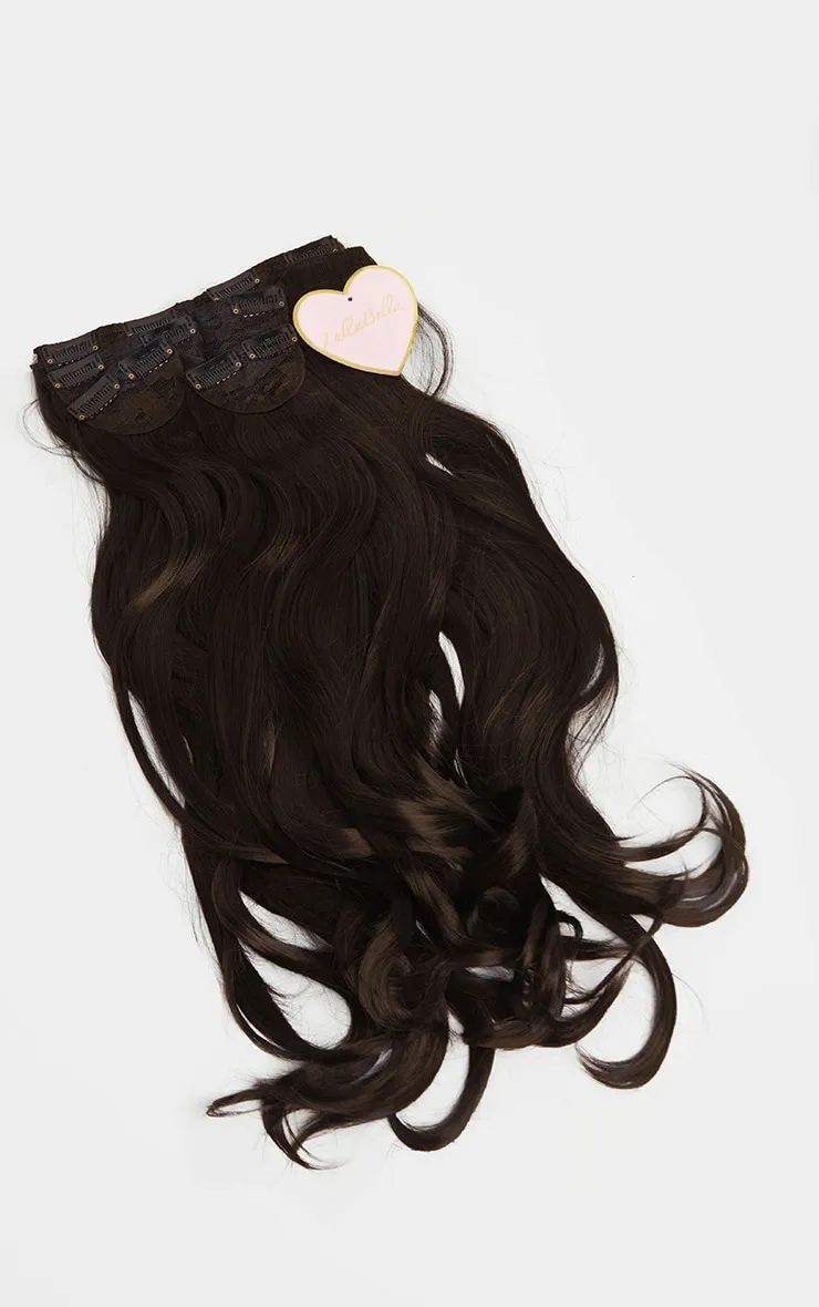 LullaBellz 22" 5 Piece Blow Dry Clip In Hair Extensions Natural Black sold by Pretty Little Thing product image thumbnail 5