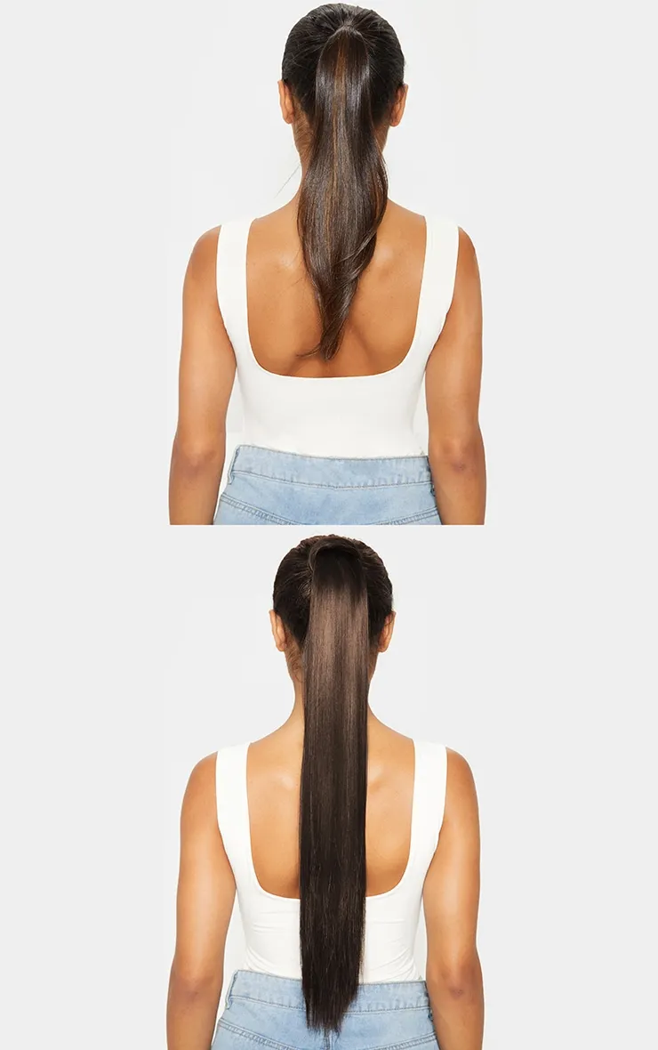 LullaBellz Grande Lengths 26" Straight Pony Extensions Dark Brown sold by Pretty Little Thing product image thumbnail 3