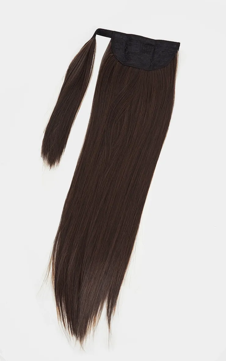 LullaBellz Grande Lengths 26" Straight Pony Extensions Dark Brown sold by Pretty Little Thing product image thumbnail 5