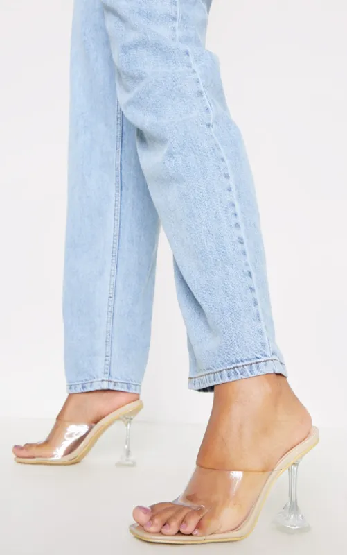 Nude Clear Cake Stand Heel Mule sold by Pretty Little Thing
