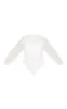 Plus White Eyelet Detail Mesh Sleeve Bodysuit sold by Pretty Little Thing