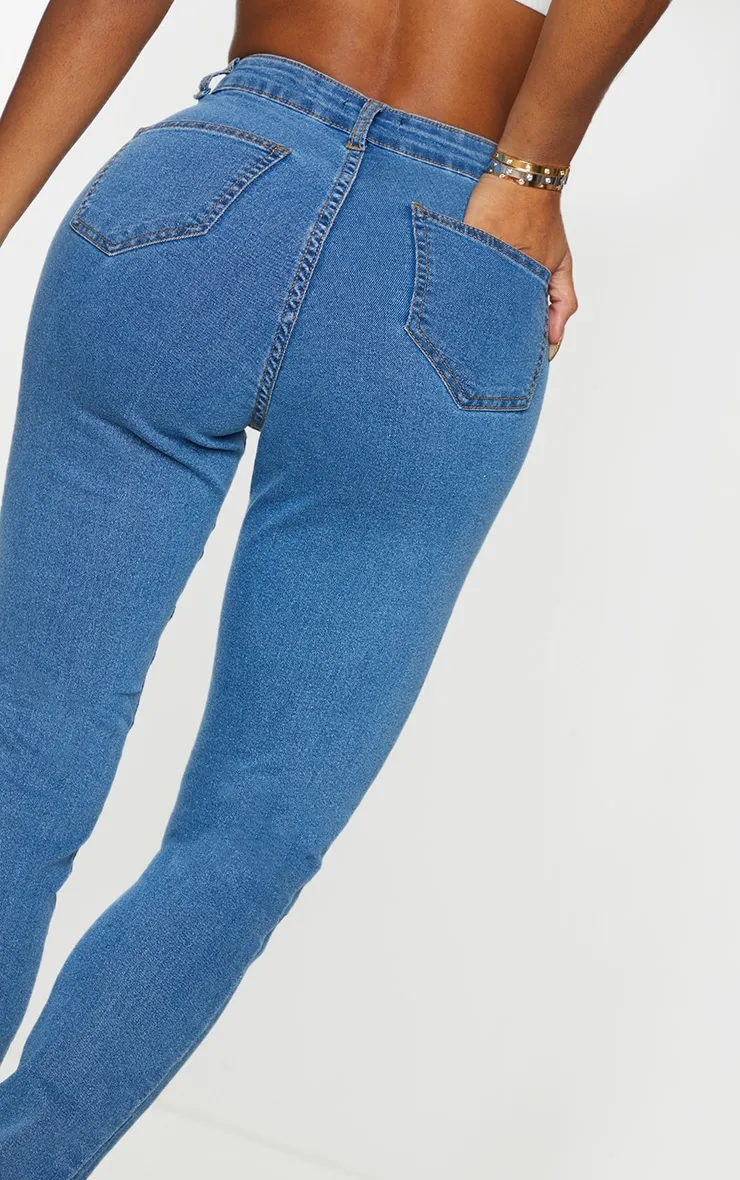 Shape Mid Wash Disco Skinny Jeans sold by Pretty Little Thing product image thumbnail 4