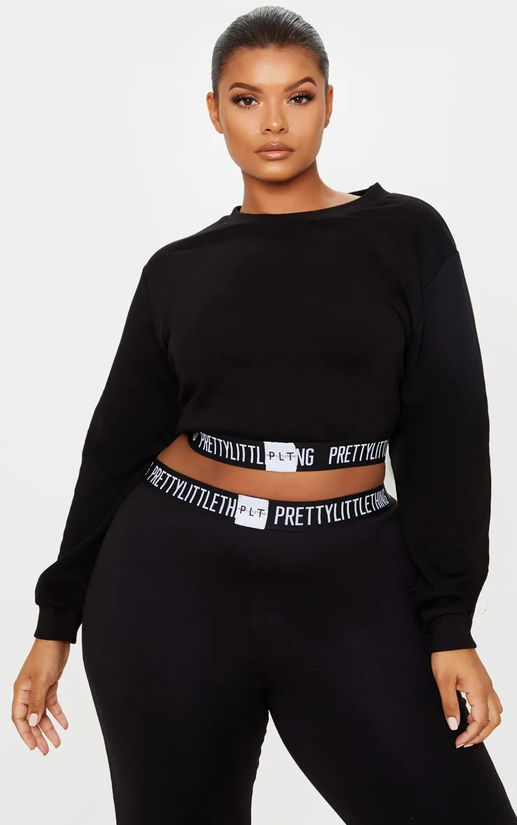 PRETTYLITTLETHING Plus Black Lounge Sweatshirt sold by Pretty Little Thing