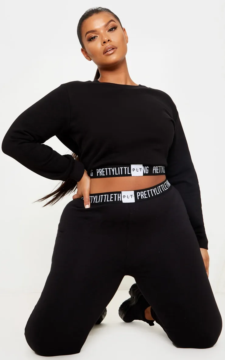 PRETTYLITTLETHING Plus Black Lounge Sweatshirt sold by Pretty Little Thing product image thumbnail 4