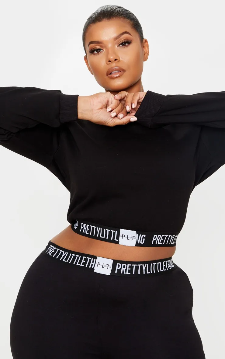 PRETTYLITTLETHING Plus Black Lounge Sweatshirt sold by Pretty Little Thing product image thumbnail 5