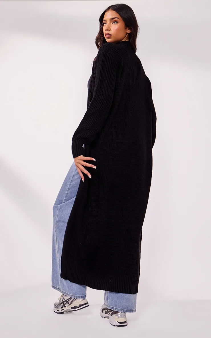 Black Maxi Knitted Cardigan sold by Pretty Little Thing product image thumbnail 2