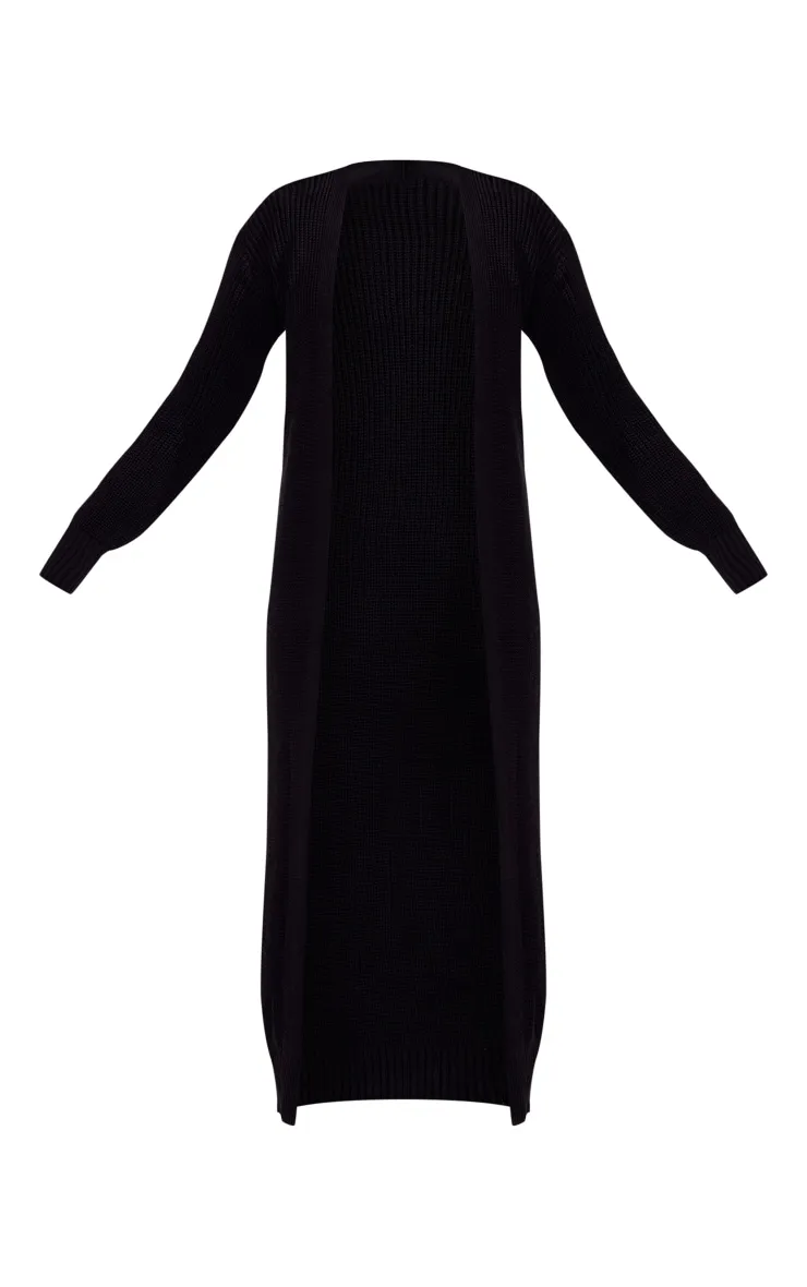 Black Maxi Knitted Cardigan sold by Pretty Little Thing product image thumbnail 5