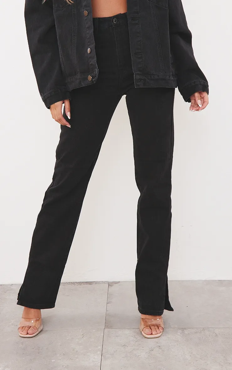 Black Split Hem Jeans sold by Pretty Little Thing product image thumbnail 2