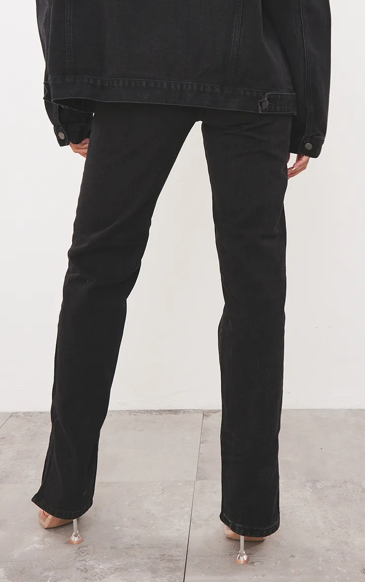 Black Split Hem Jeans sold by Pretty Little Thing product image thumbnail 3