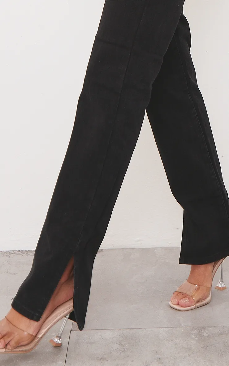 Black Split Hem Jeans sold by Pretty Little Thing product image thumbnail 4