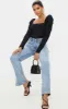 Black Rib Puff Long Sleeve Bodysuit sold by Pretty Little Thing