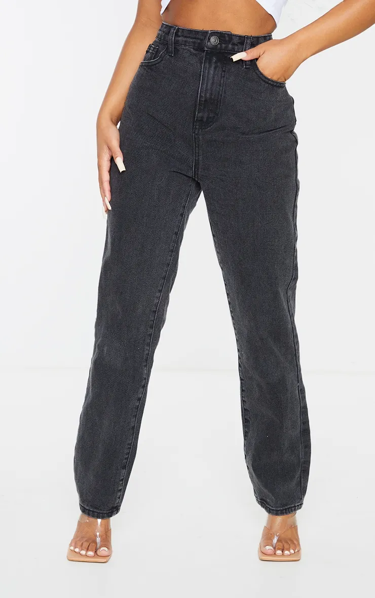 PRETTYLITTLETHING Petite Black Straight Leg Jeans sold by Pretty Little Thing product image thumbnail 2