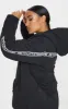 PRETTYLITTLETHING Black Peach Skin Diamond Quilted Oversized Puffer sold by Pretty Little Thing