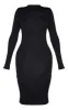 Shape Black Jersey Cut Out Long Sleeve Midi Dress sold by Pretty Little Thing