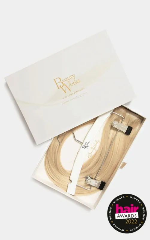 Beauty Works Double Hair Set Weft Clip In 18 Inch Champagne Blonde 50 Grams sold by Pretty Little Thing