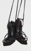 Black Toe Loop Ankle Tie Chunky Block Heel Sandals sold by Pretty Little Thing