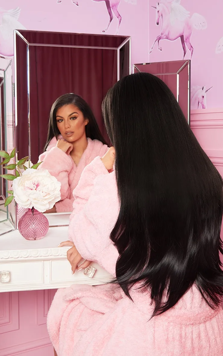 LullaBellz 22" 5 Piece Straight Clip In Hair Extensions Natural Black sold by Pretty Little Thing product image thumbnail 2