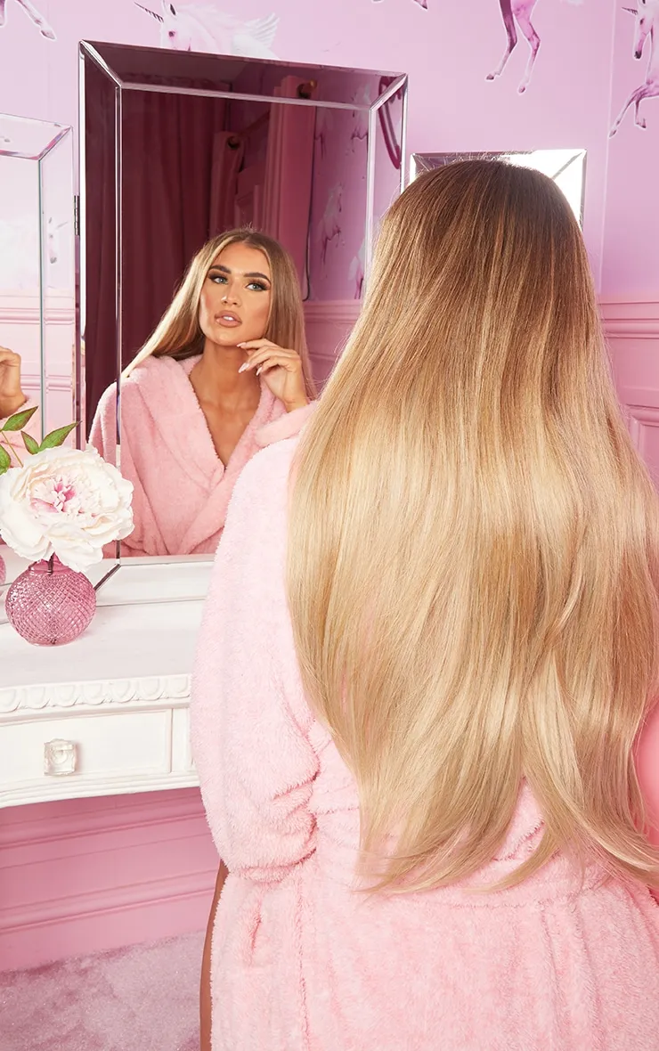 LullaBellz 22" 5 Piece Straight Clip In Hair Extensions Light Blonde sold by Pretty Little Thing product image thumbnail 2