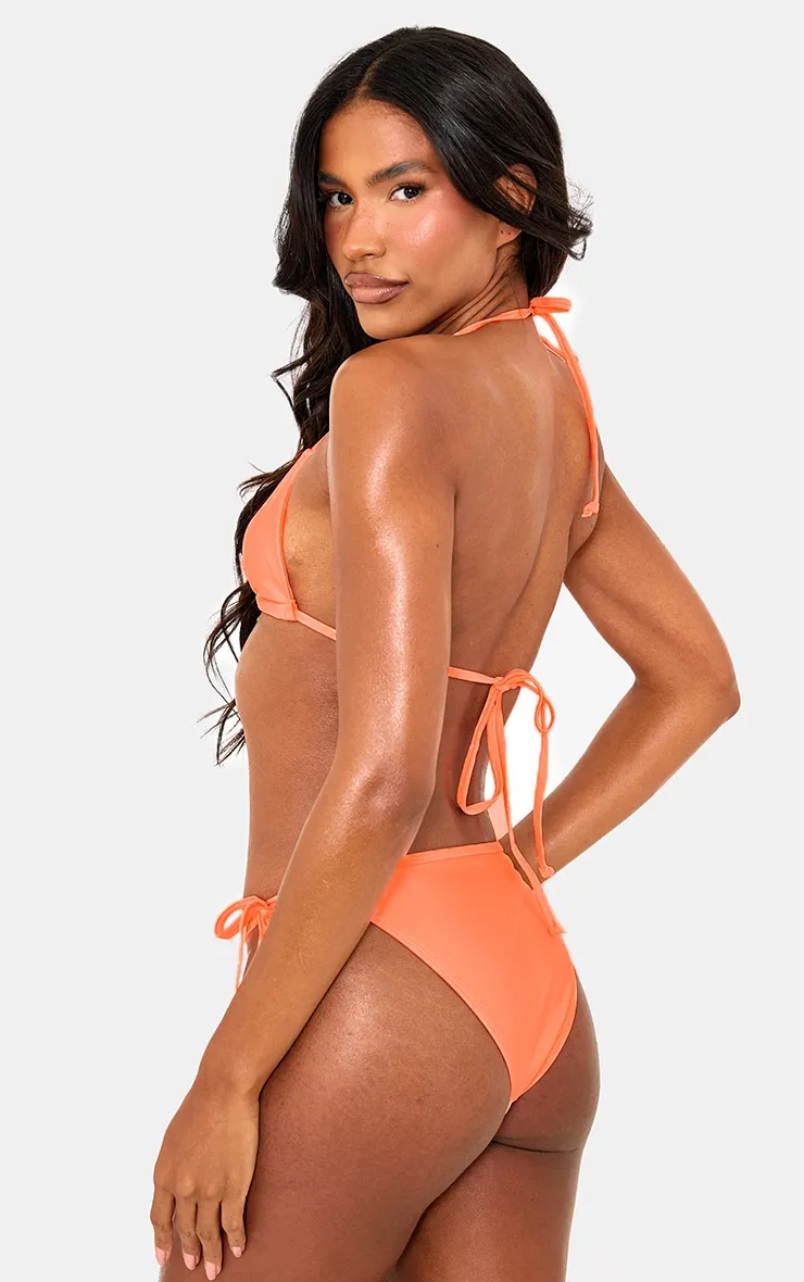 Coral Mix & Match Triangle Bikini Top sold by Pretty Little Thing product image thumbnail 2