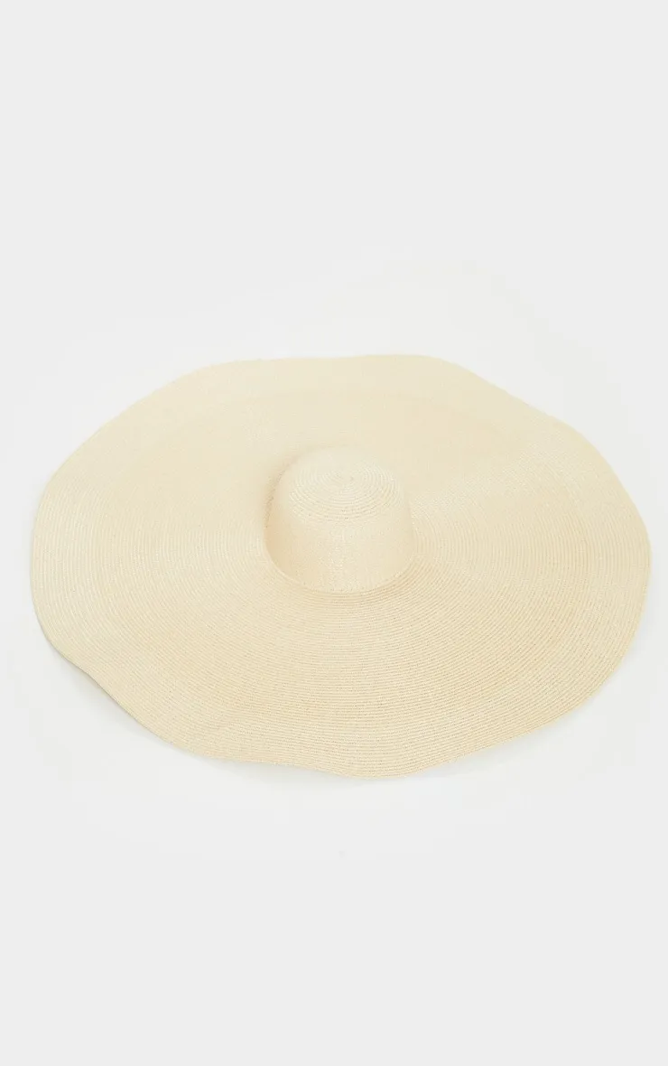 Cream Oversized Straw Hat sold by Pretty Little Thing product image thumbnail 3