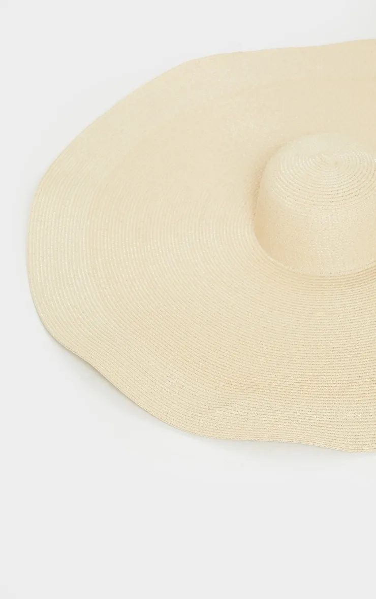 Cream Oversized Straw Hat sold by Pretty Little Thing product image thumbnail 4
