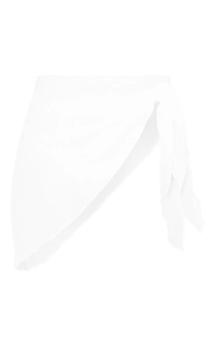 White Chiffon Tie Side Beach Sarong sold by Pretty Little Thing product image thumbnail 5