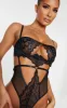 Black Underwired Cut Out Lace Body sold by Pretty Little Thing