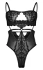 Black Underwired Cut Out Lace Body sold by Pretty Little Thing
