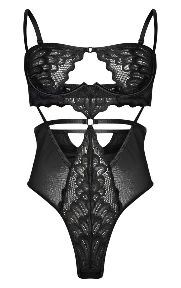 Black Underwired Cut Out Lace Body sold by Pretty Little Thing product image thumbnail 5