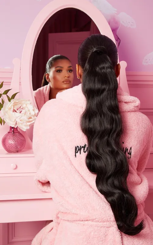 LullaBellz Grande Hollywood Wave 26" Wraparound Pony Dark Brown sold by Pretty Little Thing
