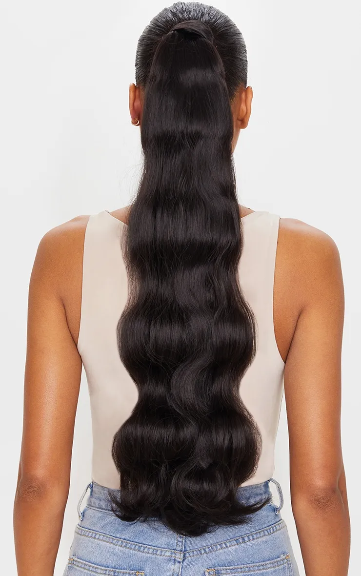 LullaBellz Grande Hollywood Wave 26" Wraparound Pony Dark Brown sold by Pretty Little Thing product image thumbnail 3