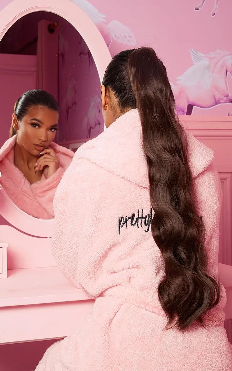 LullaBellz Grande Hollywood Wave 26" Wraparound Pony Chocolate Brown sold by Pretty Little Thing