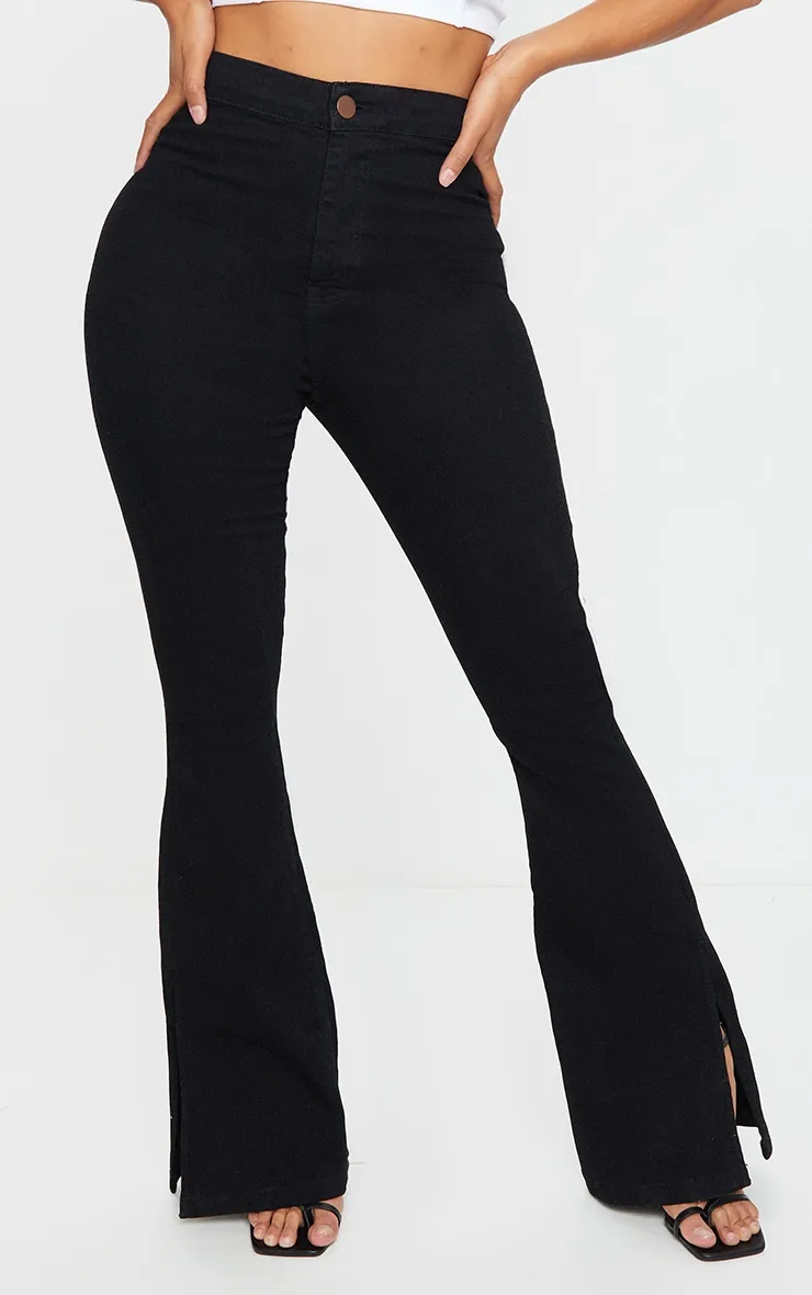 Shape Black Split Hem Flared Jeans sold by Pretty Little Thing product image thumbnail 2