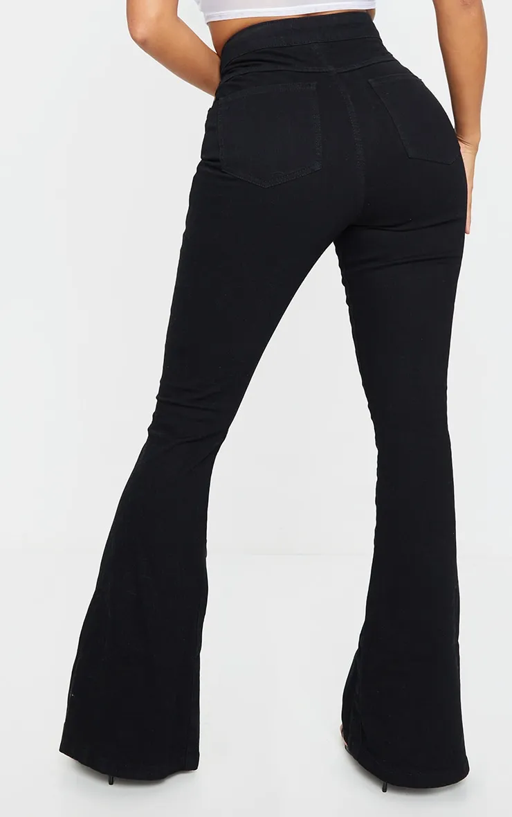 Shape Black Split Hem Flared Jeans sold by Pretty Little Thing product image thumbnail 3