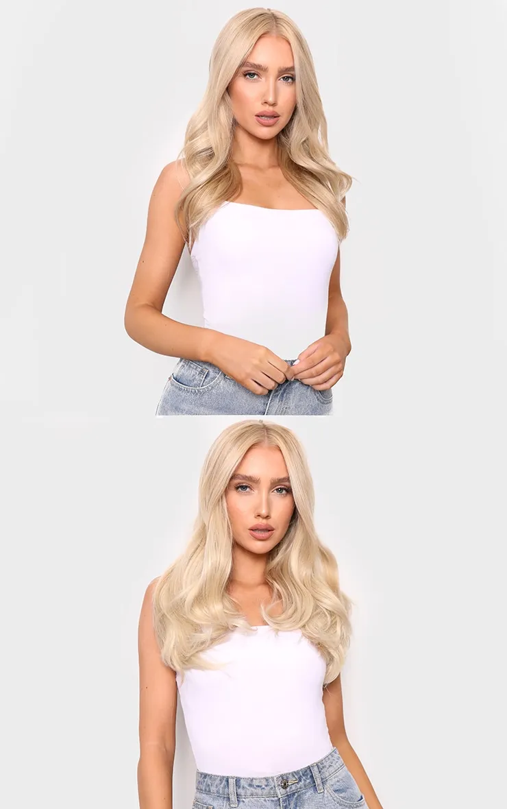 Lullabellz Super Thick 16" 5 Piece Blow Dry Wavy Clip In Hair Extensions Light Blonde sold by Pretty Little Thing product image thumbnail 3