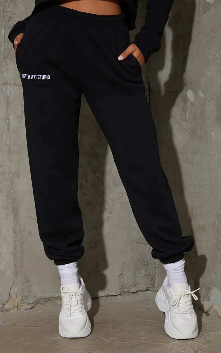 PRETTYLITTLETHING Black Embroidered Slogan Joggers sold by Pretty Little Thing product image thumbnail 2